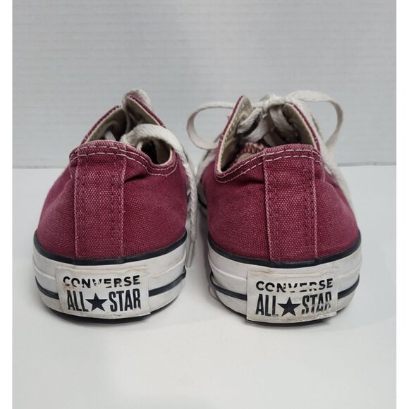 Converse All Star Ox Classic Burgundy Canvas Sneakers Size 8 - Picture 3 of 10